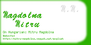 magdolna mitru business card